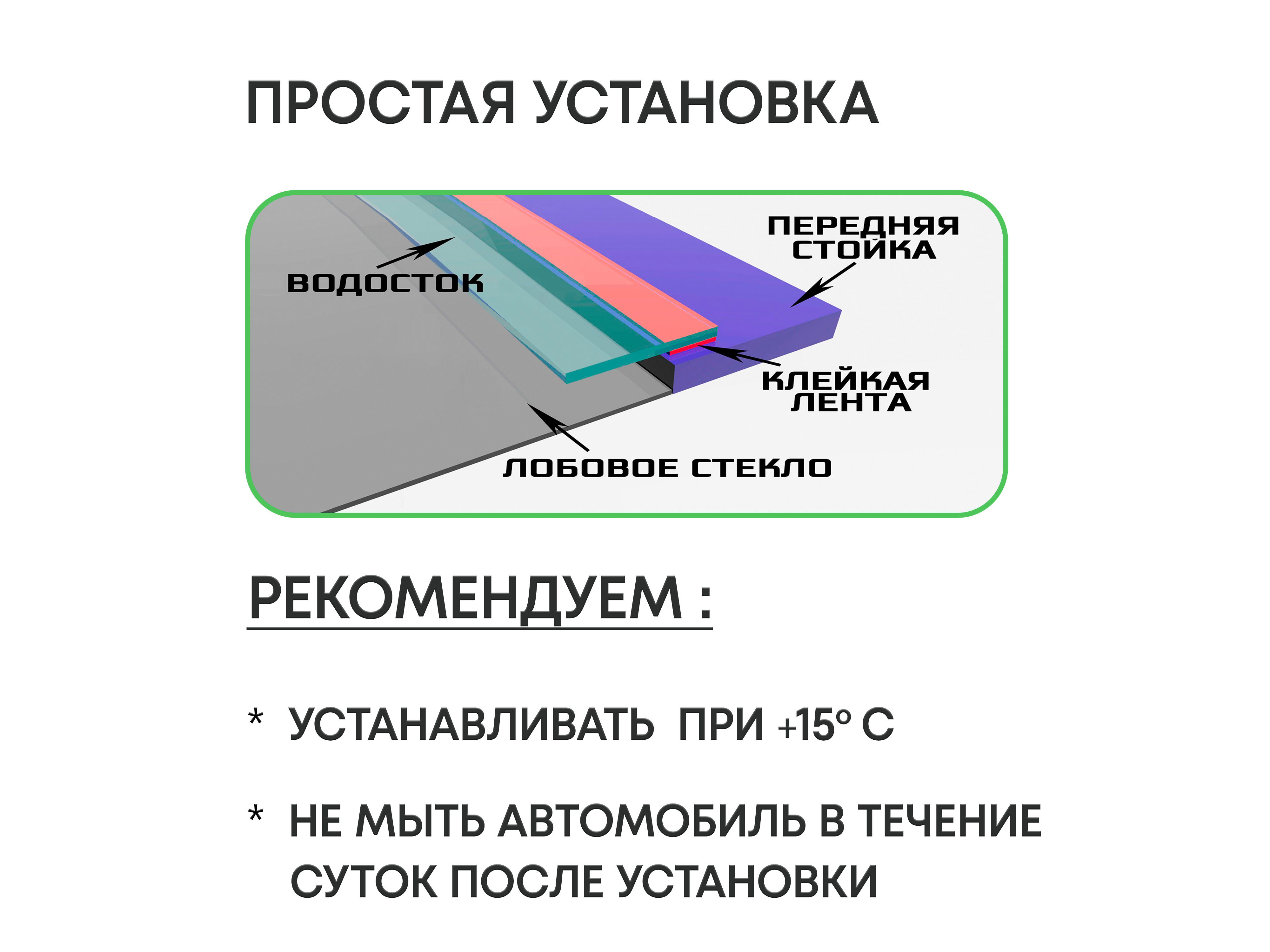 Дефлектор (водосток) лобового стекла для TANK 400