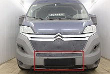 Зимняя заглушка радиатора на стяжке низ (2 части) для Fiat Ducato III Рестайлинг