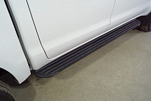 Пороги алюминиевые "Slim Line Black" 1920 мм для Sollers ST8