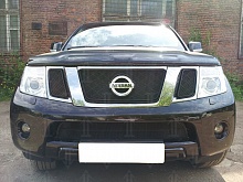 Защитная сетка радиатора верх для Nissan Pathfinder III Рестайлинг