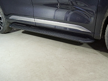 Пороги алюминиевые "Slim Line Black" 1920 мм для EXEED VX I