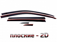 Дефлекторы окон 2D с хром накладками 6 шт. установка на хром молдинг для Volkswagen Tiguan II