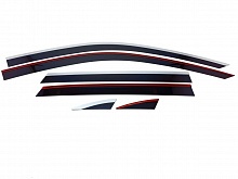 Дефлекторы окон с хром накладками 2D 6 шт для Hongqi E-HS9