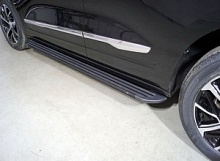 Пороги алюминиевые "Slim Line Black" 1820 мм для Haval Jolion I