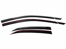 Дефлекторы окон с хром накладками 2D 6 шт для Toyota Camry VIII (XV70)