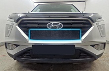 Зимняя заглушка радиатора на стяжке верх для Hyundai Creta I Рестайлинг