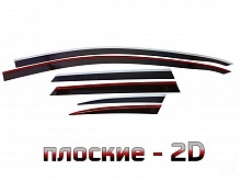 Дефлекторы окон с хром накладками 2D 6 шт (для кузова универсал) для Kia Ceed III Рестайлинг